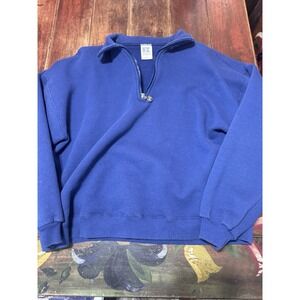 Vintage Russell Athletic 1/4 Zip Pullover Women's Youth Size Large Made USA